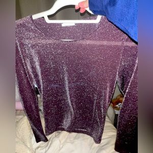 Sparkly sheer free people long sleeve